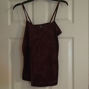 City Streets Maroon velvet tank Top XS
